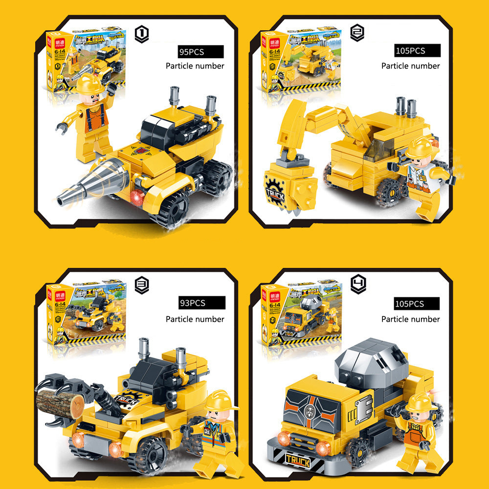 93-105Pcs DIY Construction Vehicle Building Blocks Kit Educational Toy (Radom) 93-105Pcs DIY Construction Vehicle Building Blocks Kit Educational Toy (Radom)